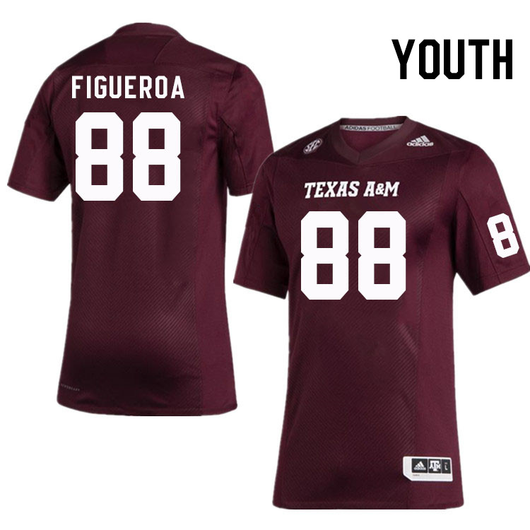 Youth #88 Nathan Figueroa Texas A&M Aggies College Football Jerseys Stitched Sale-Maroon
